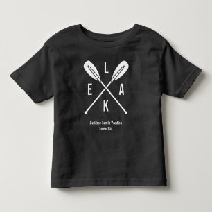 Sommar Sjö Paddlar Matchande Familj Svart T Shirt