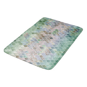 Sommar Sjöjungfru Glitter Scales #10 (Faux Glitter Badrumsmatta