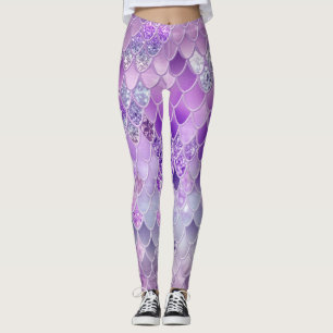 Sommar Sjöjungfru Glitter Scales #14 (Faux Glitter Leggings