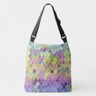 Sommar Sjöjungfru Glitter Scales #6 (Faux Glitter) Axelväska