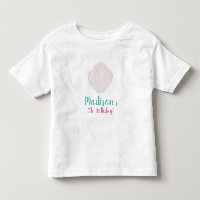 Sommar Sjös shells Födelsedagsfest  T Shirt (Framsida)