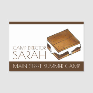 Sommar Sleepaway Camp Counselor S'mores Smores Namnbricka