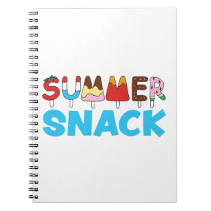 Sommar Snack Barn Glasspinnar Anteckningsbok