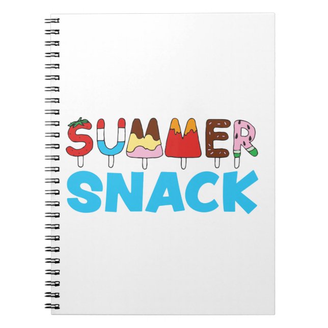 Sommar Snack Barn Glasspinnar Anteckningsbok (Framsidan)