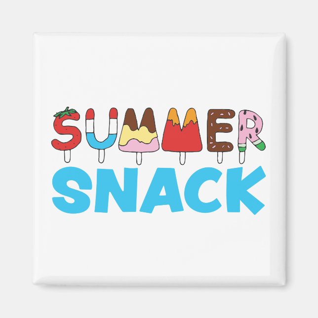 Sommar Snack Kids Popsicles Magnet (Framsidan)