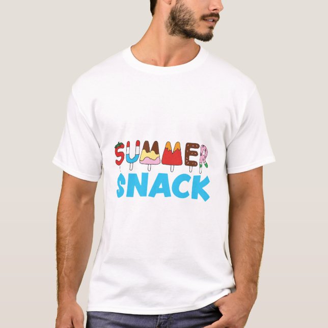 Sommar Snack Kids Popsicles T Shirt (Framsida)
