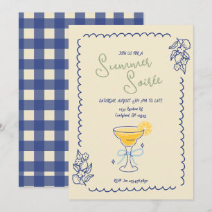 Sommar Soirée Cocktail Evening-inbjudan Inbjudningar