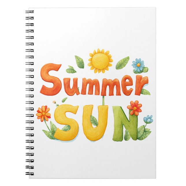 Sommar Sol Illustration Anteckningsbok (Framsidan)