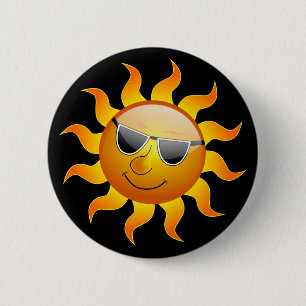 Sommar Sol lustig knapp