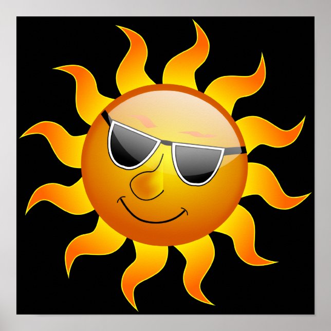 Sommar Sol lustig Poster (Framsidan)