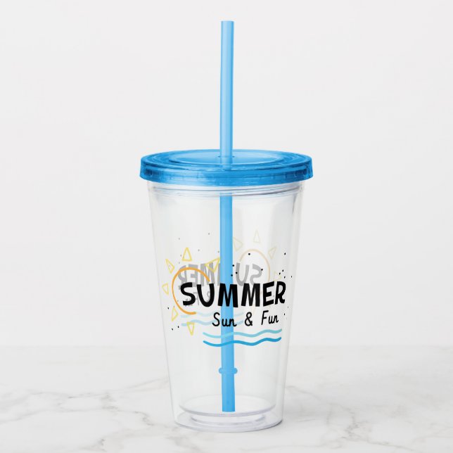 Sommar Sol och Roligt Take Away Mugg (Framsida)