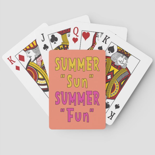 Sommar Sol Sommar Nöje Casinokort (Baksidan)