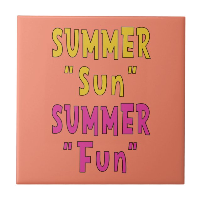 Sommar Sol Sommar Nöje Kakelplatta (Framsidan)