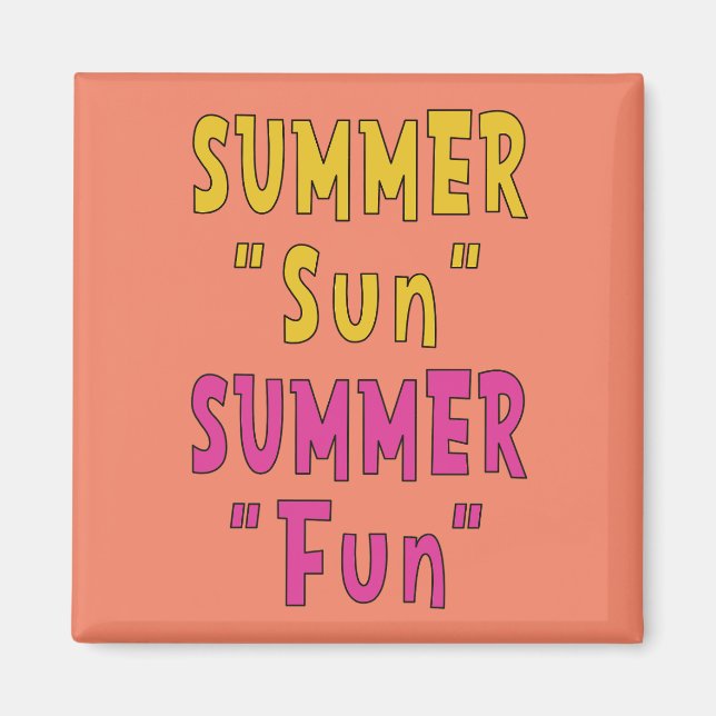 Sommar Sol Sommar Nöje Magnet (Framsidan)