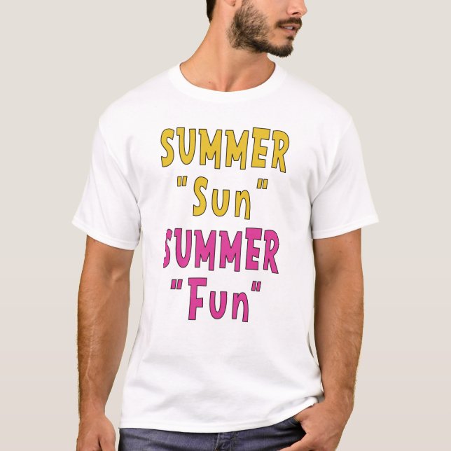 Sommar Sol Sommar Nöje T Shirt (Framsida)