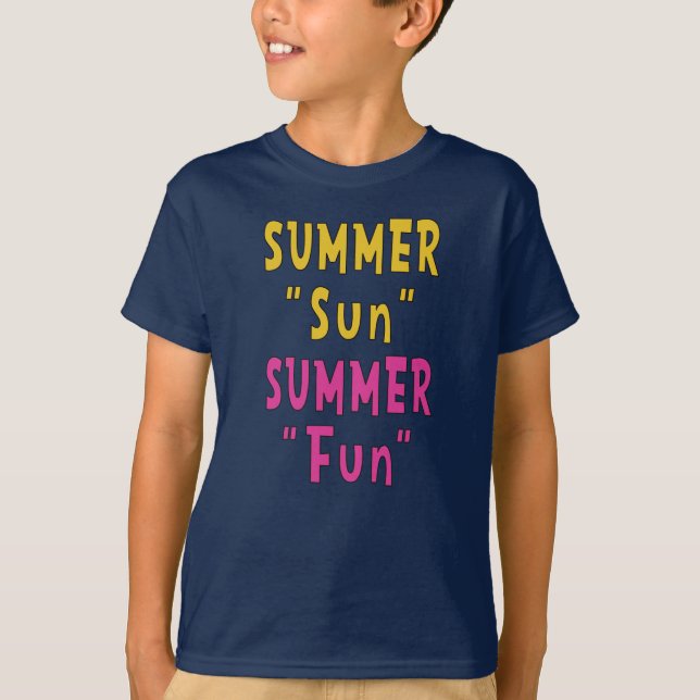 Sommar Sol Sommar Nöje T Shirt (Framsida)