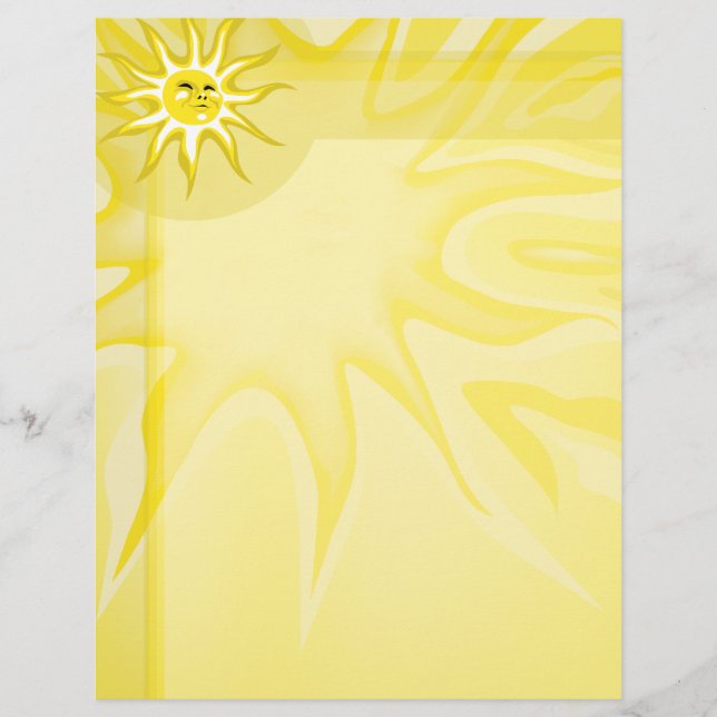 Sommar Sol, Sunny Sunshine Letterhead (Framsida)