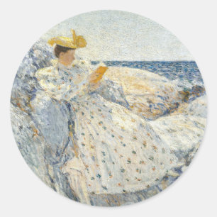 Sommar-solljus Childe Hassam Runt Klistermärke