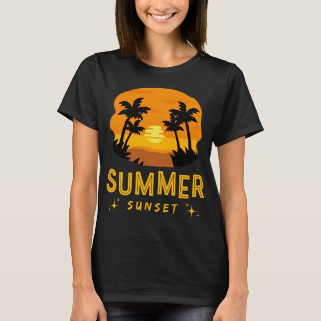 Sommar solnedgång t shirt (Framsida)