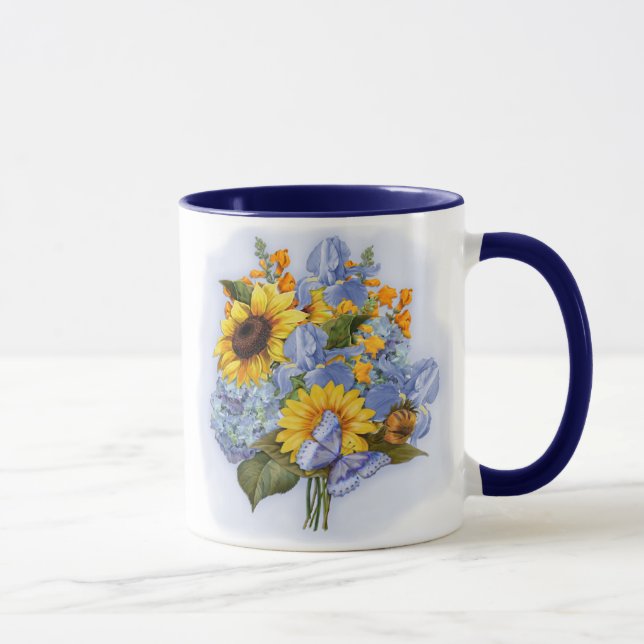Sommar Solros Bouquet Mugg (Höger)