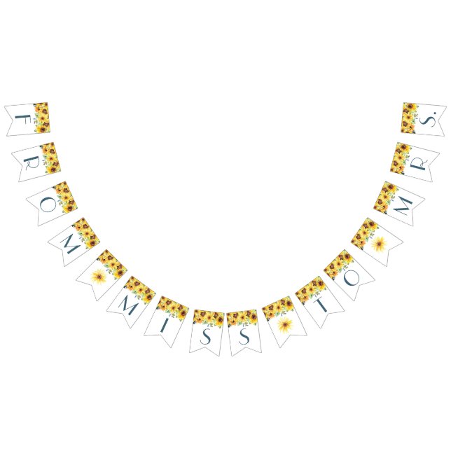 Sommar Solros Bröllopsfest Banner Vimplar (Alla)