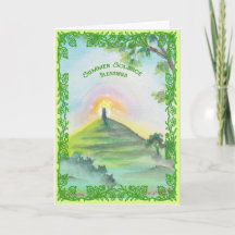 Sommar Solstice Glastonbury Tor Card
