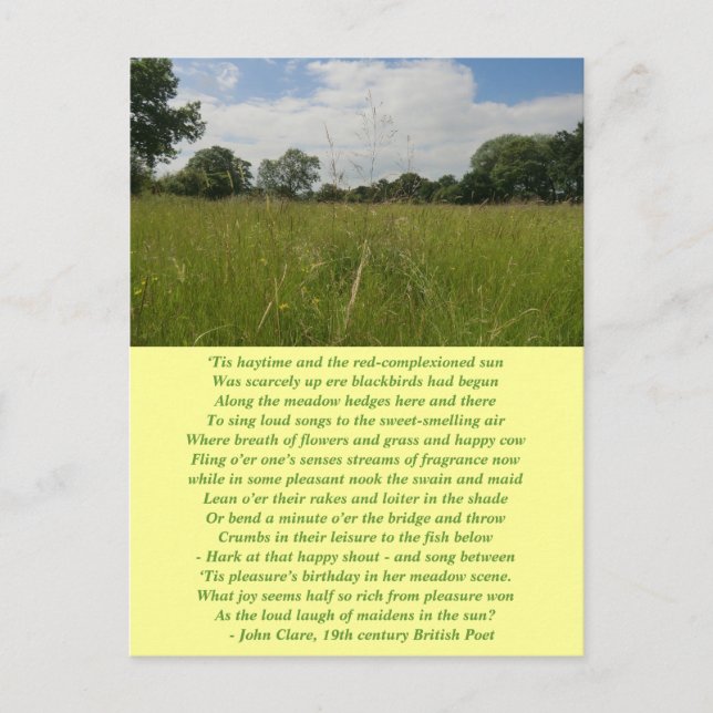 Sommar Solstice Haymade Postcard Vykort (Framsida)