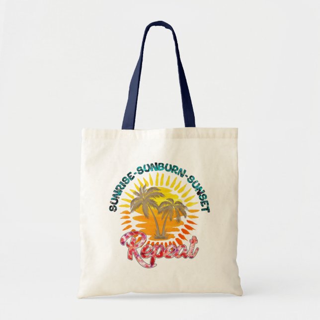 Sommar-soluppgång, Beach Tote Bag | Hej Summer Tygkasse (Framsidan)