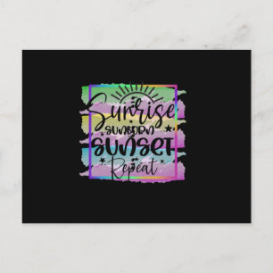 Sommar Soluppgång Solbränna Solnedgång Upprepa Vykort