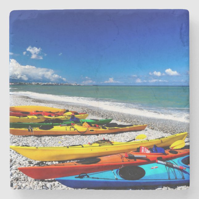 Sommar som Kayaking Underlägg Sten (Framsidan)