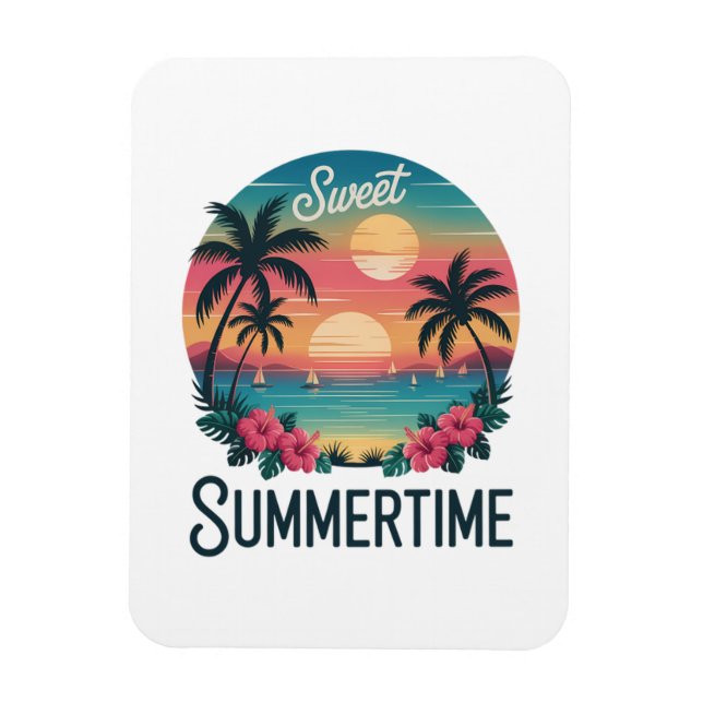 Sommar Sommarresa Strand Magnet (Vertikal)