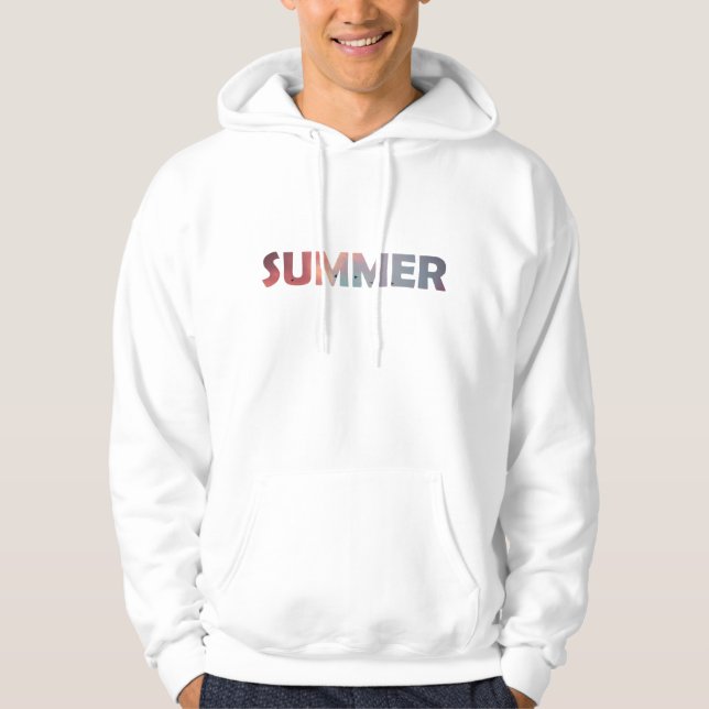 Sommar-sommarsolnedgång i Sol Beach Hoodie (Framsida)