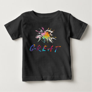 Sommar Söt Flerfärgad Splash Bebis & Barn T Shirt