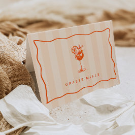 Sommar Spritz "Grazie Mille" Italiensk Tack Kort