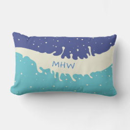 Sommar Stänk anpassningsbar monogram dekorativ kud Lumbarkudde