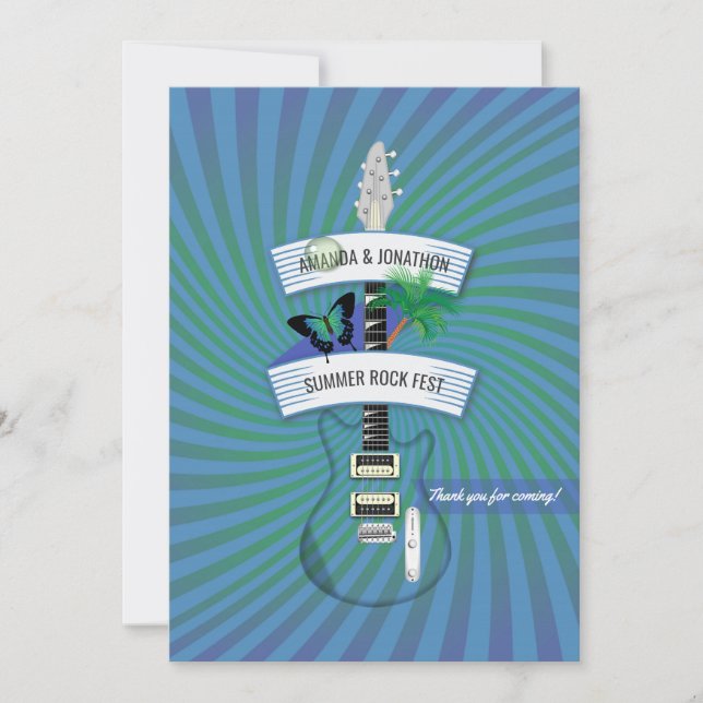 Sommar-Sten-festivalen Bröllop Tack Kort (Framsida)