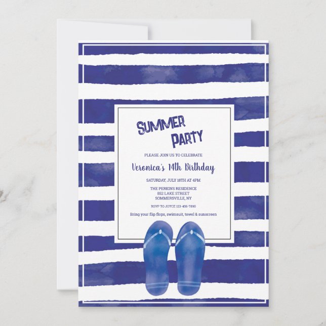 Sommar Stil Inbjudningar (Framsida)