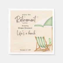 Sommar Strand Eleganta Gröna Stolar Pensionärsfest