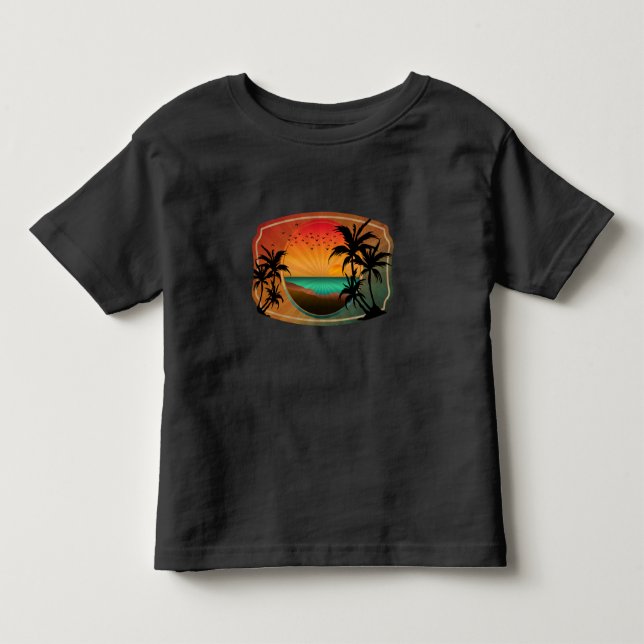 SOMMAR STRAND NATURELL RETRO T SHIRT (Framsida)