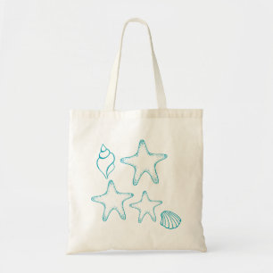 Sommar Strand Snigelskal Kryssning Totebagage Pres Tygkasse