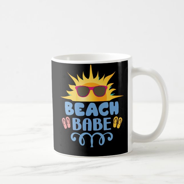 Sommar strand tjej  kaffemugg (Höger)