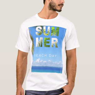 Sommar Stranddag T-Shirt   Tropisk Semester T-Shir