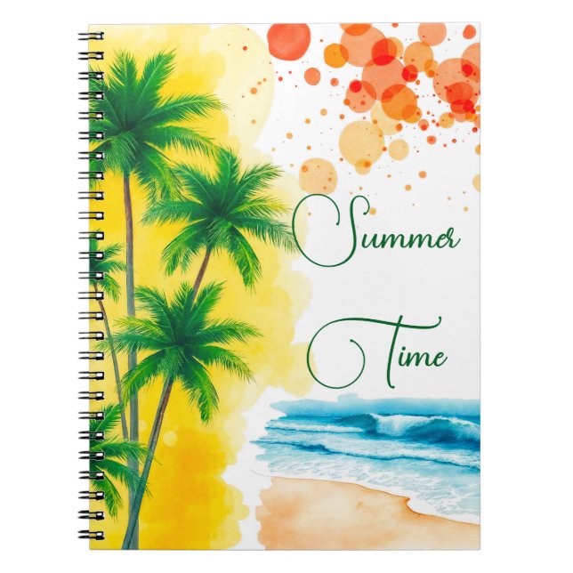 “Sommar” stranddesign Anteckningsbok (Framsidan)