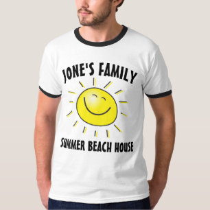 SOMMAR STRANDHUS MATCHANDE FAMILJ T-SHIRTAR T SHIRT