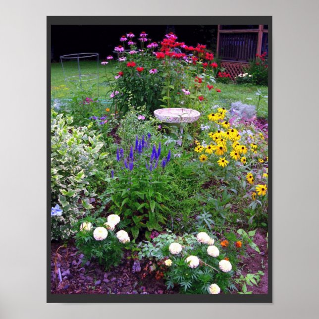 Sommar Stuga Trädgård Fotografi Print Poster (Framsidan)