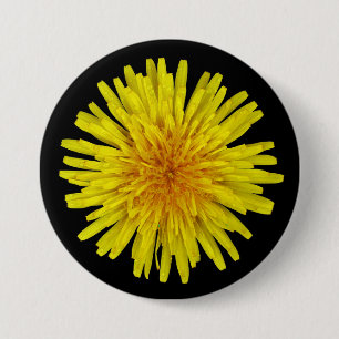 Sommar Sunny Gult Dandelion Flower på valfri Färg Knapp