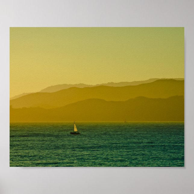 Sommar Sunset Baker Beach Ca. Poster (Framsidan)