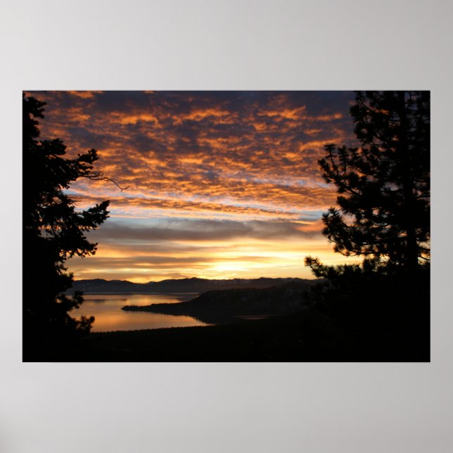 Sommar Sunset i Tahoe Poster (Framsidan)