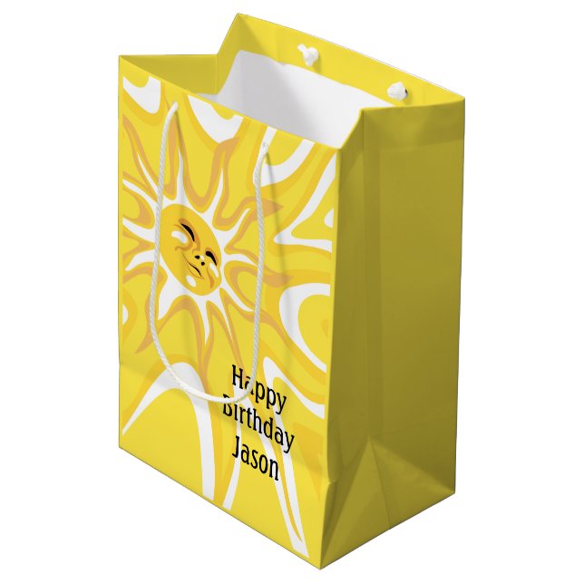 Sommar Sunshine Birthday Med Sol Gift Bag (Framsidan Vinklad)