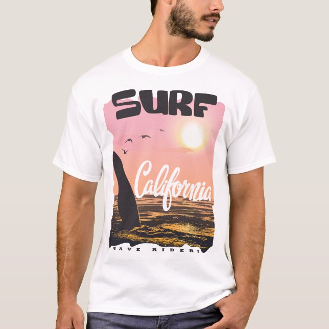 Sommar-Surfan Wave Riders T-Shirt (Framsida)